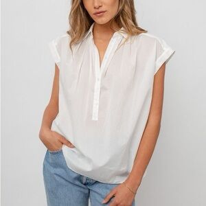 Rails White Cap Sleeve Blouse